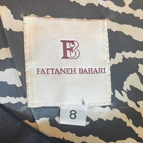 Fattaneh Bahari VTG Little Black Dress Overlay Skirted Sz 8 - Picture 3 of 4